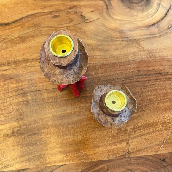 Jalapeño Red Chili Pepper Southwest Cowboy Candle Holders Set of  two - Picture 5 of 14